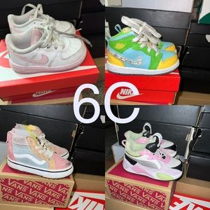 TODDLER GIRL SHOES/ 5Y white air  forces